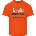 Anything That Farts Funny Vegan Vegetarian Kids T-Shirt Childrens Orange