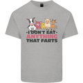 Anything That Farts Funny Vegan Vegetarian Kids T-Shirt Childrens Sports Grey