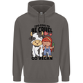 Anything That Farts Funny Vegan Vegetarian Mens 80% Cotton Hoodie Charcoal
