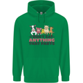 Anything That Farts Funny Vegan Vegetarian Mens 80% Cotton Hoodie Irish Green