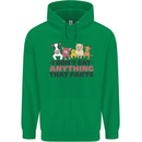 Anything That Farts Funny Vegan Vegetarian Mens 80% Cotton Hoodie Irish Green