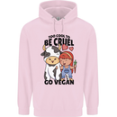 Anything That Farts Funny Vegan Vegetarian Mens 80% Cotton Hoodie Light Pink