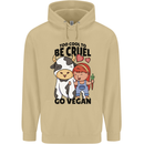 Anything That Farts Funny Vegan Vegetarian Mens 80% Cotton Hoodie Sand