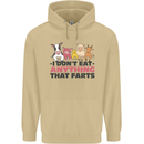 Anything That Farts Funny Vegan Vegetarian Mens 80% Cotton Hoodie Sand