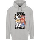 Anything That Farts Funny Vegan Vegetarian Mens 80% Cotton Hoodie Sports Grey