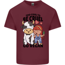 Anything That Farts Funny Vegan Vegetarian Mens Cotton T-Shirt Tee Top Maroon