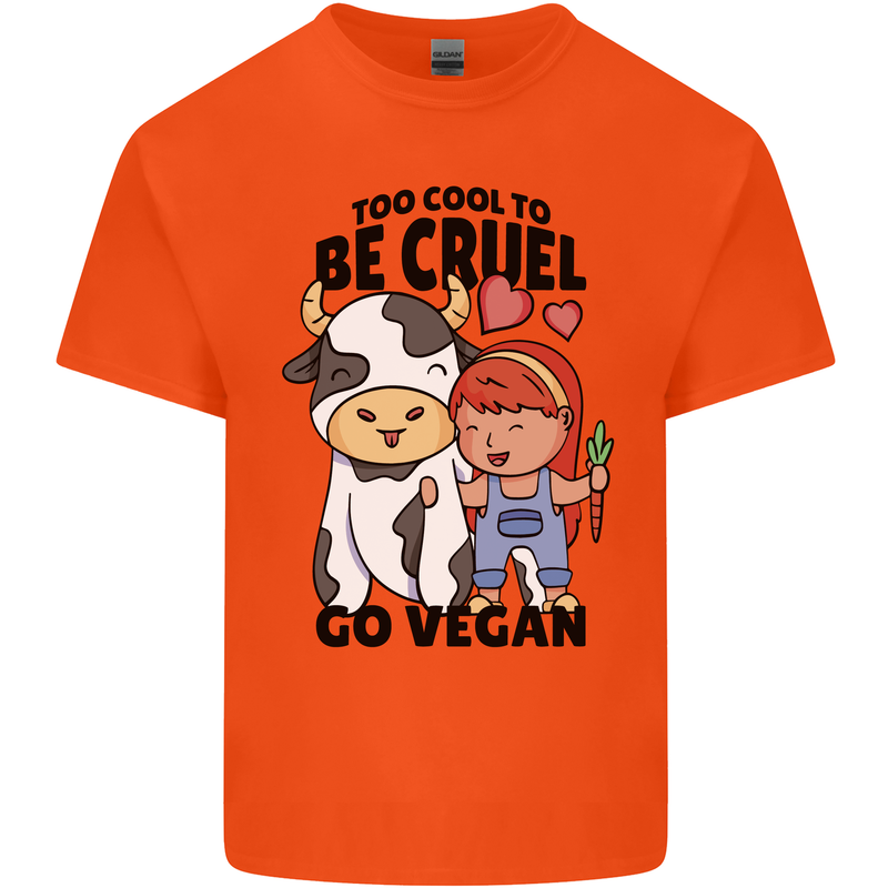 Anything That Farts Funny Vegan Vegetarian Mens Cotton T-Shirt Tee Top Orange