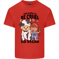 Anything That Farts Funny Vegan Vegetarian Mens Cotton T-Shirt Tee Top Red