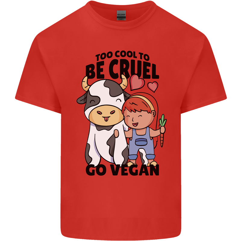 Anything That Farts Funny Vegan Vegetarian Mens Cotton T-Shirt Tee Top Red