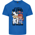 Anything That Farts Funny Vegan Vegetarian Mens Cotton T-Shirt Tee Top Royal Blue
