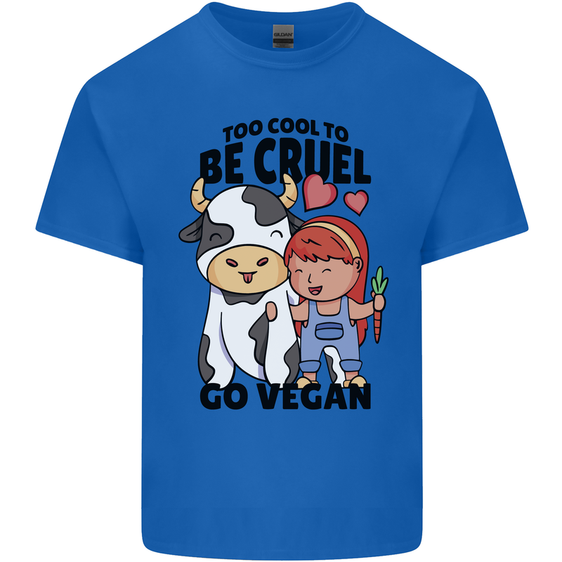 Anything That Farts Funny Vegan Vegetarian Mens Cotton T-Shirt Tee Top Royal Blue