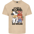 Anything That Farts Funny Vegan Vegetarian Mens Cotton T-Shirt Tee Top Sand