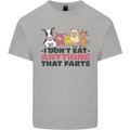 Anything That Farts Funny Vegan Vegetarian Mens Cotton T-Shirt Tee Top Sports Grey