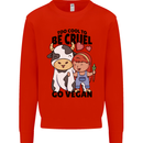 Anything That Farts Funny Vegan Vegetarian Mens Sweatshirt Jumper Bright Red