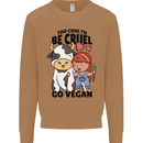 Anything That Farts Funny Vegan Vegetarian Mens Sweatshirt Jumper Caramel Latte