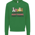 Anything That Farts Funny Vegan Vegetarian Mens Sweatshirt Jumper Irish Green