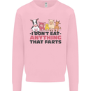 Anything That Farts Funny Vegan Vegetarian Mens Sweatshirt Jumper Light Pink