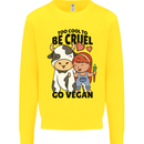 Anything That Farts Funny Vegan Vegetarian Mens Sweatshirt Jumper Yellow