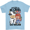 Anything That Farts Funny Vegan Vegetarian Mens T-Shirt 100% Cotton Light Blue