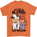 Anything That Farts Funny Vegan Vegetarian Mens T-Shirt 100% Cotton Orange