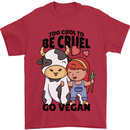 Anything That Farts Funny Vegan Vegetarian Mens T-Shirt 100% Cotton Red