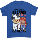 Anything That Farts Funny Vegan Vegetarian Mens T-Shirt 100% Cotton Royal Blue