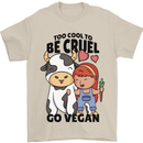 Anything That Farts Funny Vegan Vegetarian Mens T-Shirt 100% Cotton Sand