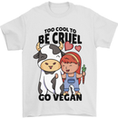 Anything That Farts Funny Vegan Vegetarian Mens T-Shirt 100% Cotton White