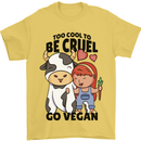 Anything That Farts Funny Vegan Vegetarian Mens T-Shirt 100% Cotton Yellow