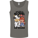 Anything That Farts Funny Vegan Vegetarian Mens Vest Tank Top Charcoal