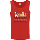Anything That Farts Funny Vegan Vegetarian Mens Vest Tank Top Red