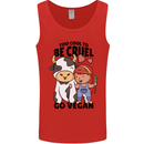Anything That Farts Funny Vegan Vegetarian Mens Vest Tank Top Red