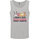 Anything That Farts Funny Vegan Vegetarian Mens Vest Tank Top Sports Grey
