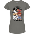 Anything That Farts Funny Vegan Vegetarian Womens Petite Cut T-Shirt Charcoal