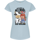 Anything That Farts Funny Vegan Vegetarian Womens Petite Cut T-Shirt Light Blue