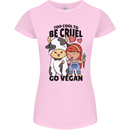 Anything That Farts Funny Vegan Vegetarian Womens Petite Cut T-Shirt Light Pink