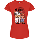 Anything That Farts Funny Vegan Vegetarian Womens Petite Cut T-Shirt Red