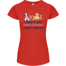 Anything That Farts Funny Vegan Vegetarian Womens Petite Cut T-Shirt Red