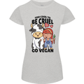 Anything That Farts Funny Vegan Vegetarian Womens Petite Cut T-Shirt Sports Grey