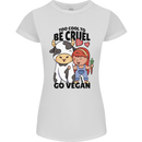 Anything That Farts Funny Vegan Vegetarian Womens Petite Cut T-Shirt White