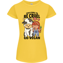 Anything That Farts Funny Vegan Vegetarian Womens Petite Cut T-Shirt Yellow