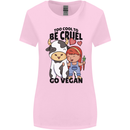 Anything That Farts Funny Vegan Vegetarian Womens Wider Cut T-Shirt Light Pink