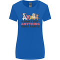 Anything That Farts Funny Vegan Vegetarian Womens Wider Cut T-Shirt Royal Blue