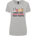 Anything That Farts Funny Vegan Vegetarian Womens Wider Cut T-Shirt Sports Grey