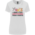 Anything That Farts Funny Vegan Vegetarian Womens Wider Cut T-Shirt White