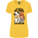 Anything That Farts Funny Vegan Vegetarian Womens Wider Cut T-Shirt Yellow