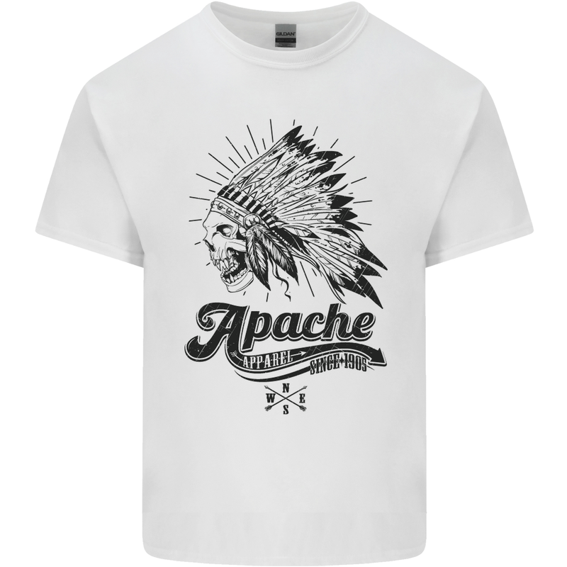 Apache Apparel Motorbike Motorcycle Biker Mens Cotton T-Shirt Tee Top White