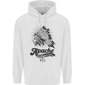 Apache Apparel Motorbike Motorcycle Biker Mens Hoodie White