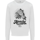Apache Apparel Motorbike Motorcycle Biker Mens Sweatshirt Jumper White