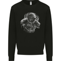 Ape Astronaut Spaceman Gorilla Mens Sweatshirt Jumper Black